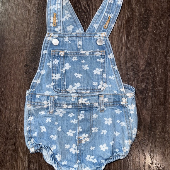 Old Navy Other - Old Navy Blue Floral Kids Overalls